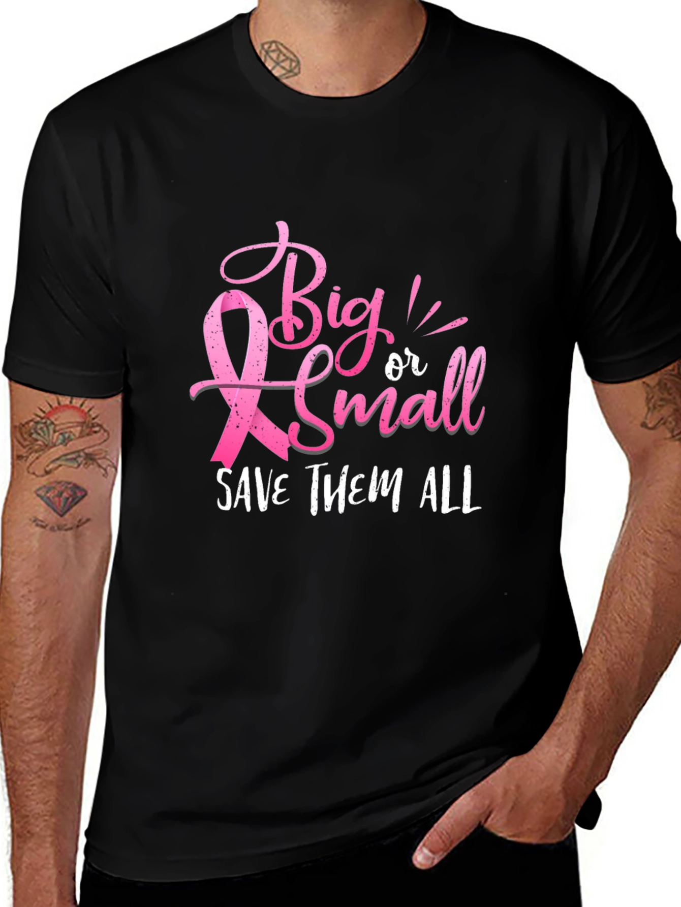 Big or Small Save Them All Breast Cancer Awareness T-Shirt