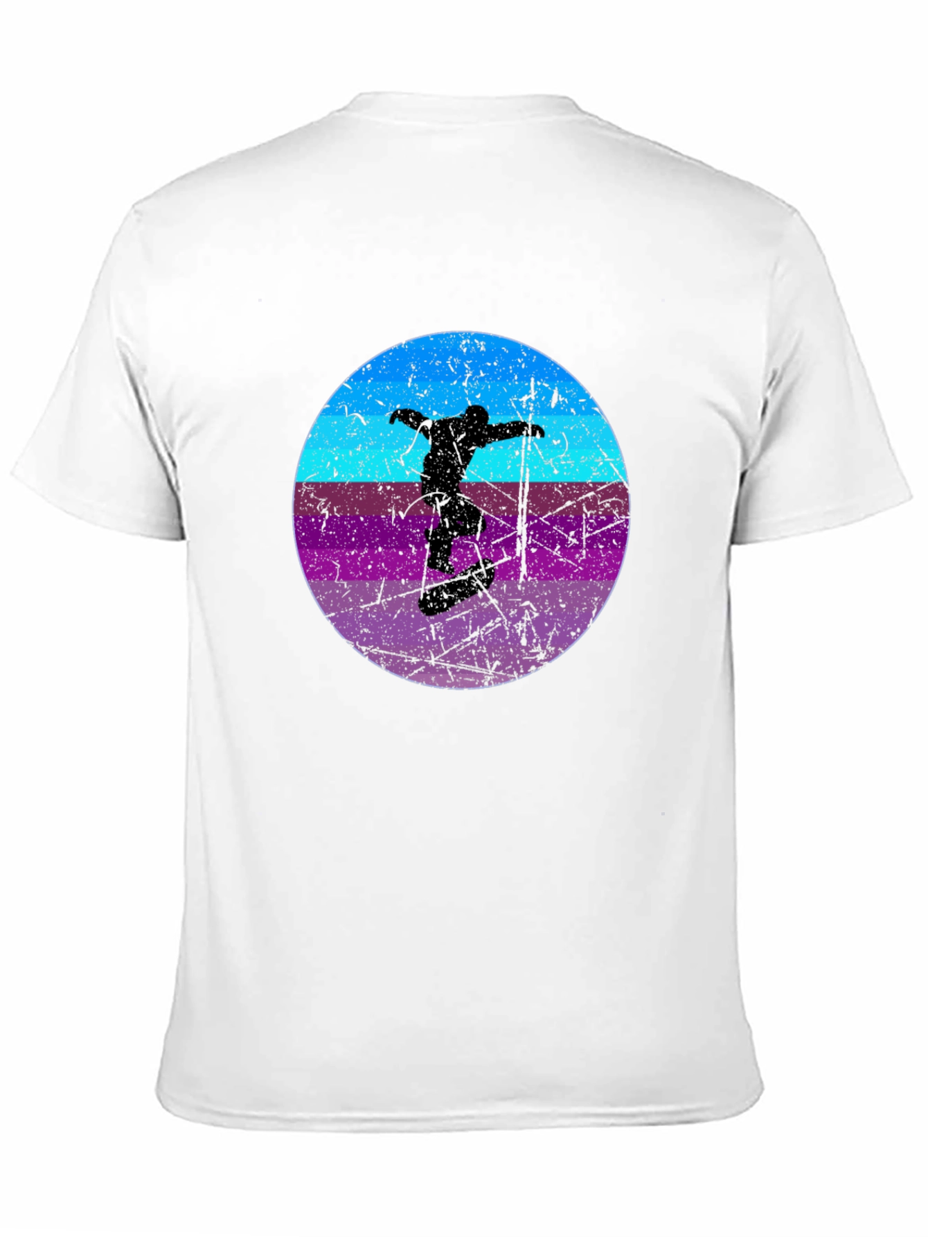 Retro Skateboarder Graphic Tee - Cool Black T-Shirt