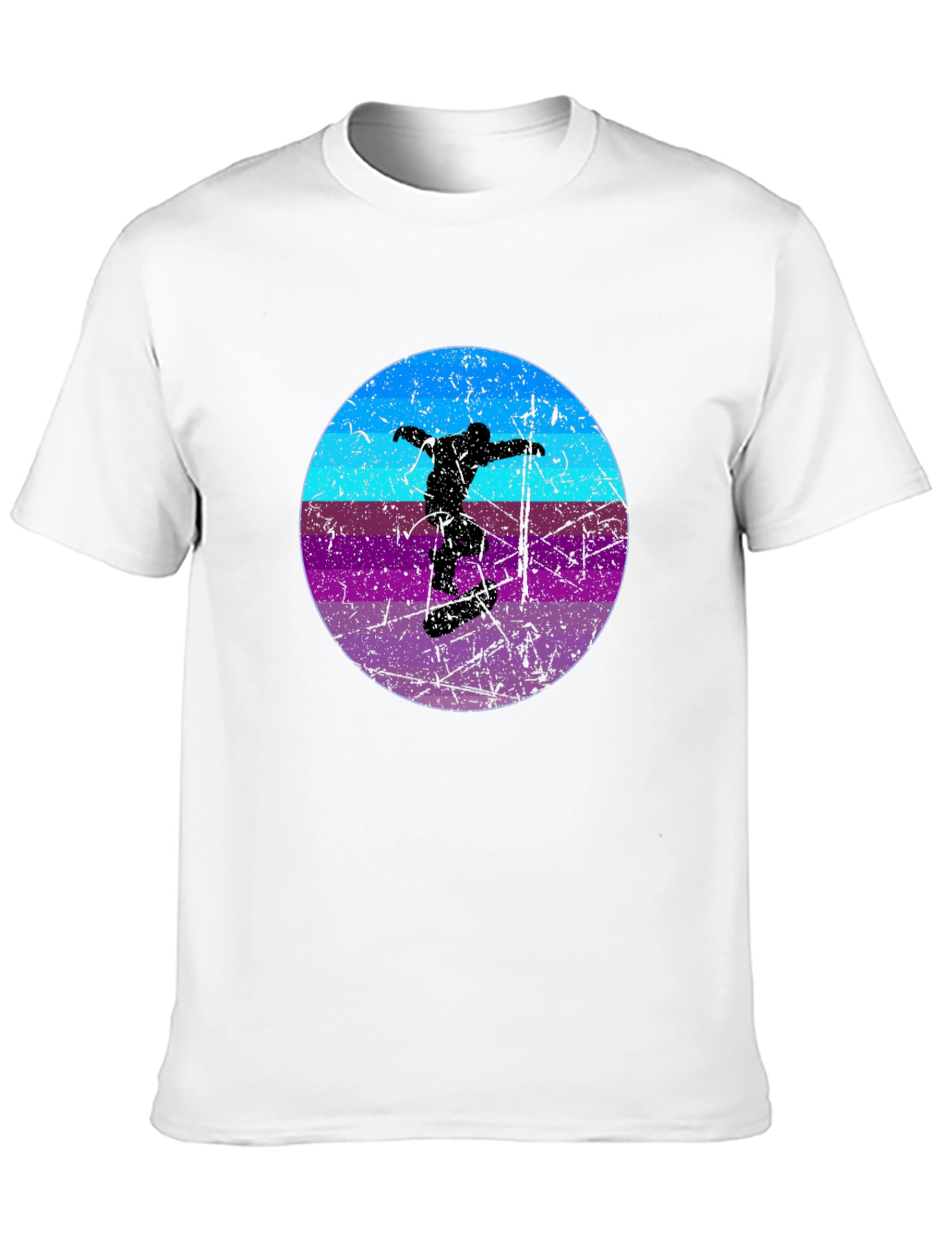 Retro Skateboarder Graphic Tee - Cool Black T-Shirt