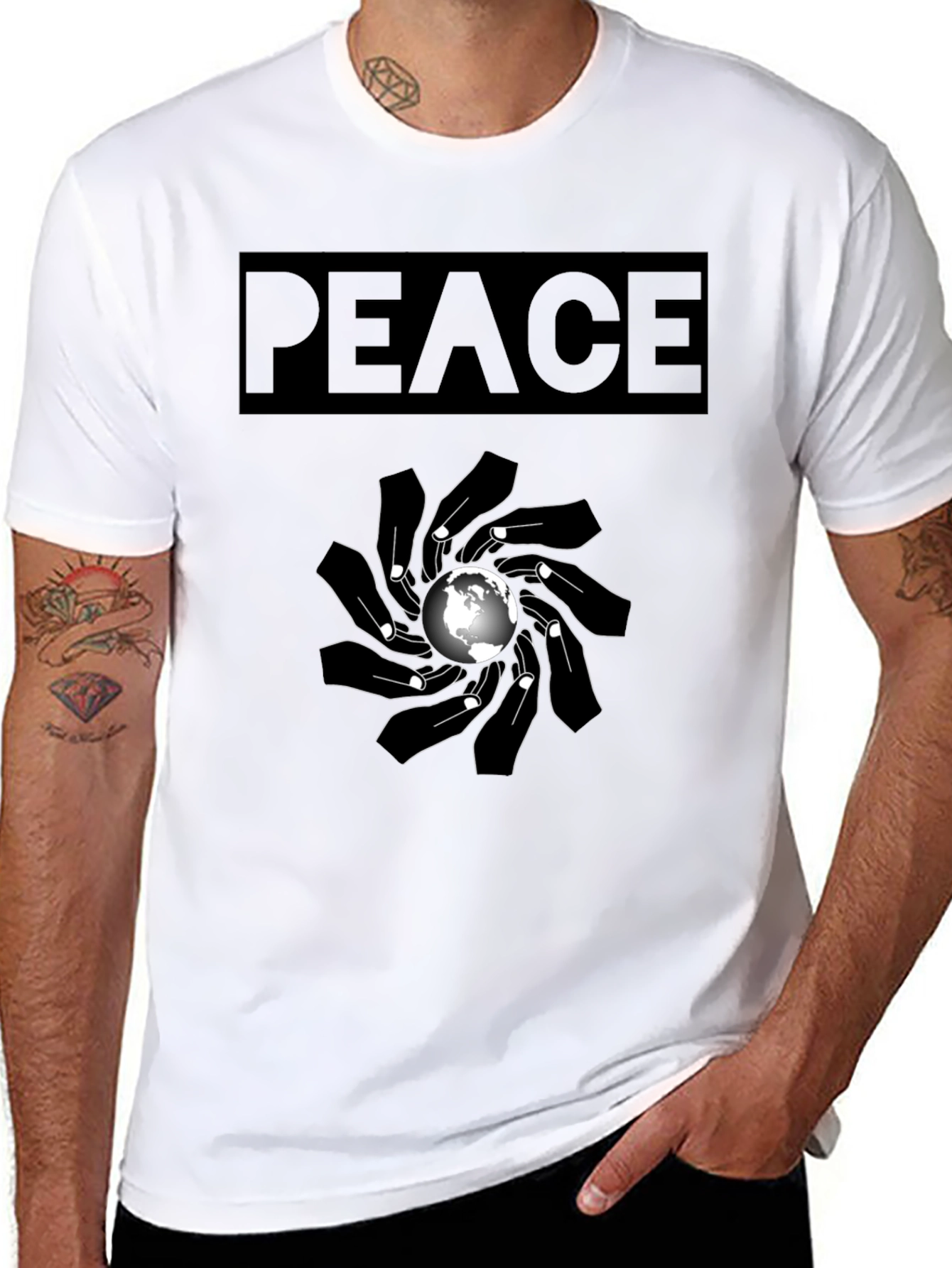 Peace Graphic T-Shirt - Global Unity Design