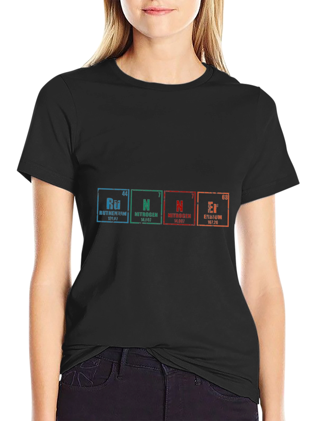 Periodic Table Elements Graphic Black T-Shirt