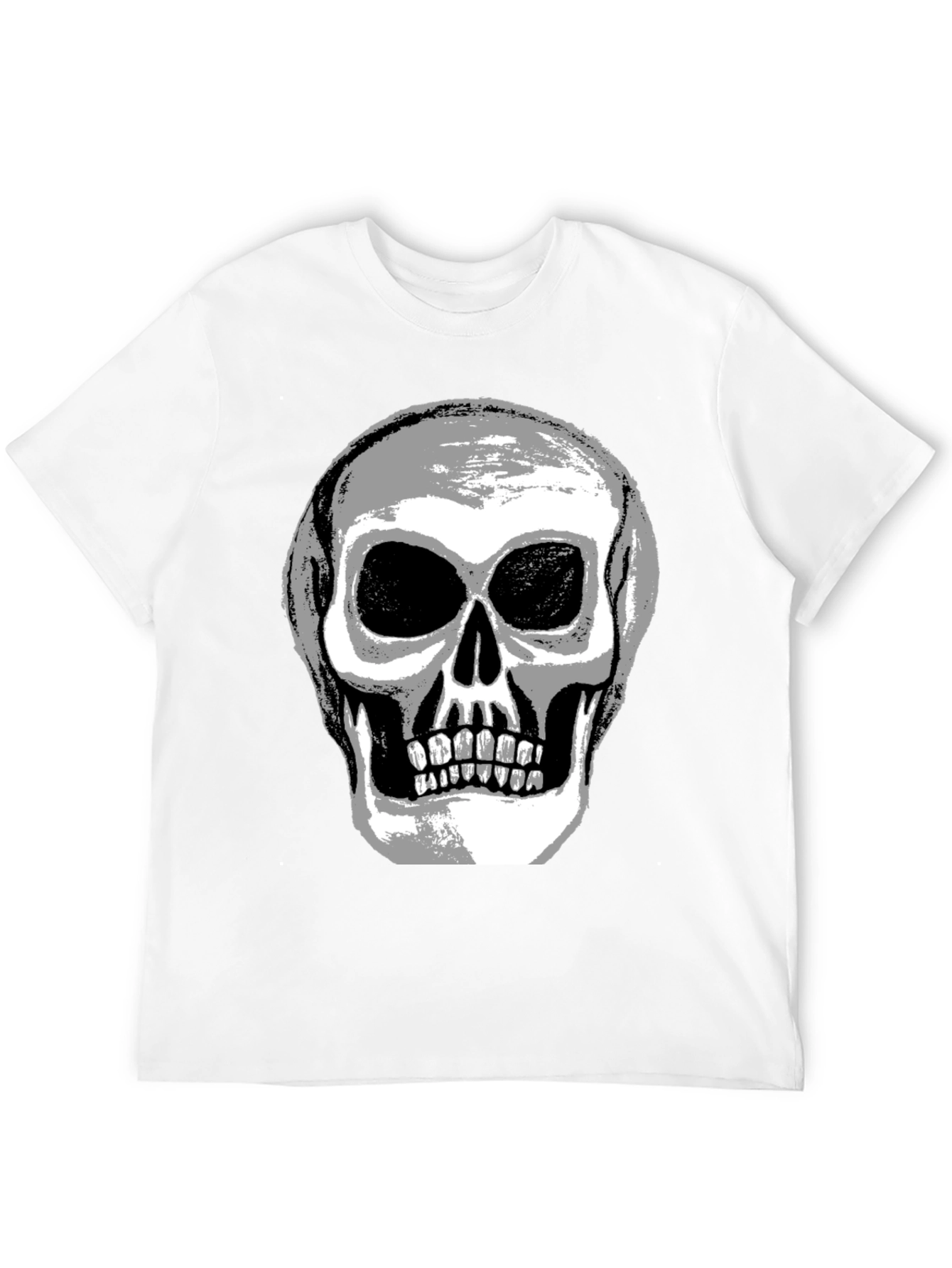 Skull Graphic Tee - Mens Black Cotton T-Shirt