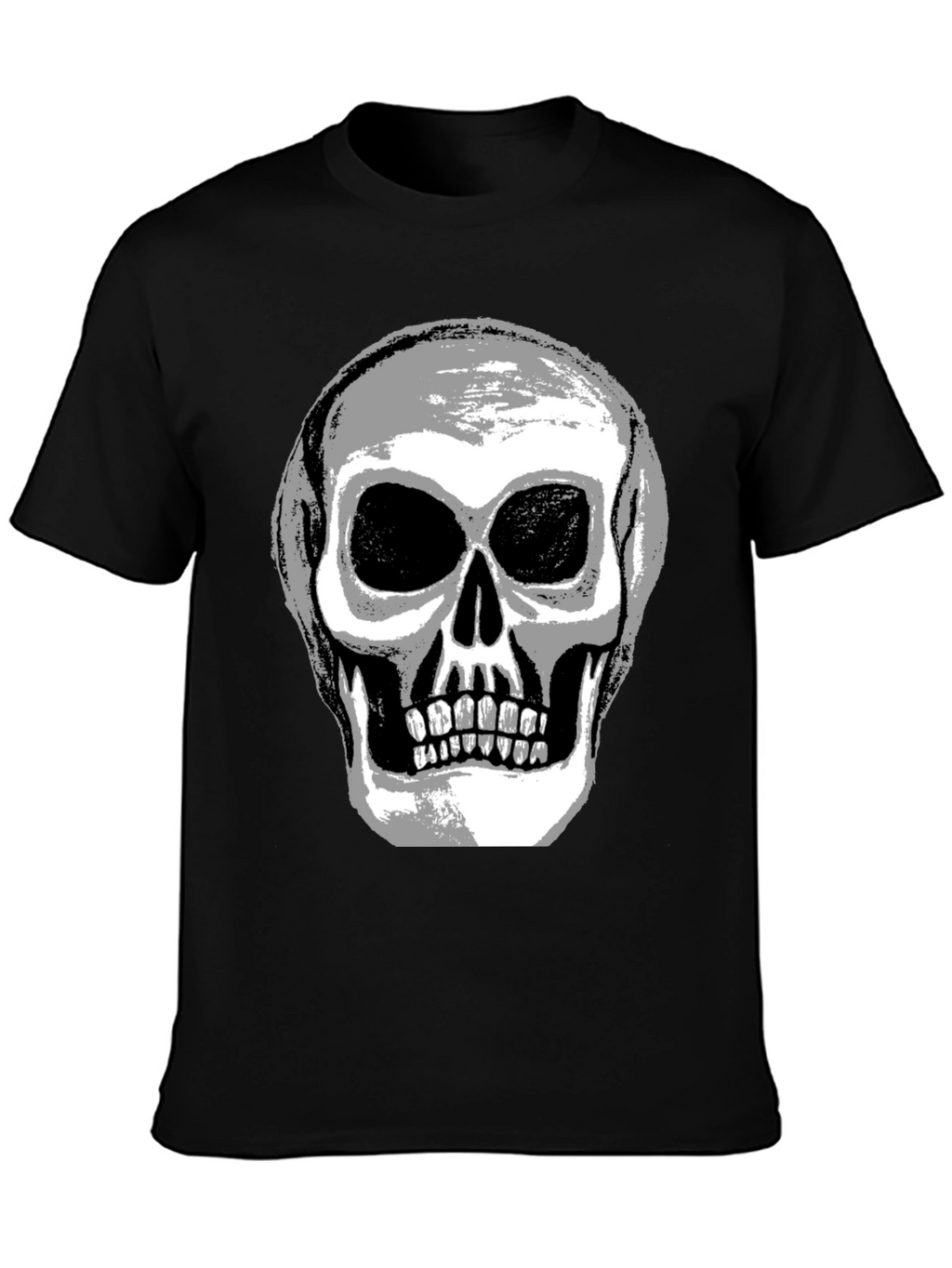 Skull Graphic Tee - Mens Black Cotton T-Shirt