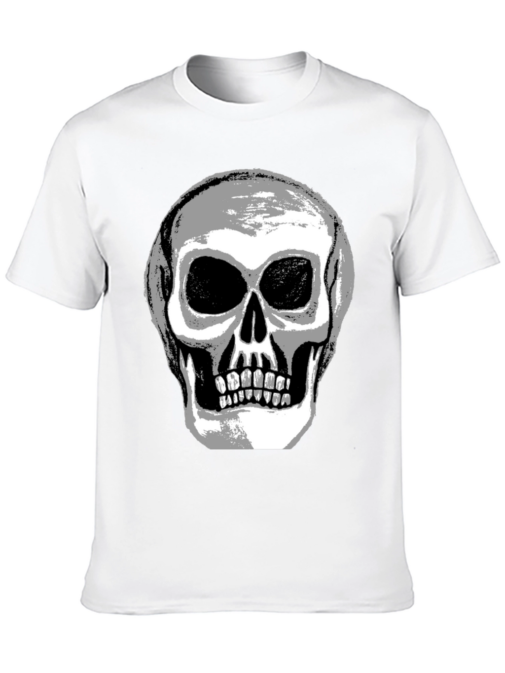 Skull Graphic Tee - Mens Black Cotton T-Shirt