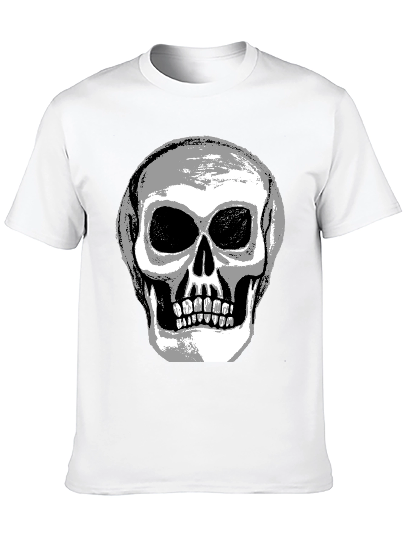 Skull Graphic Tee - Mens Black Cotton T-Shirt
