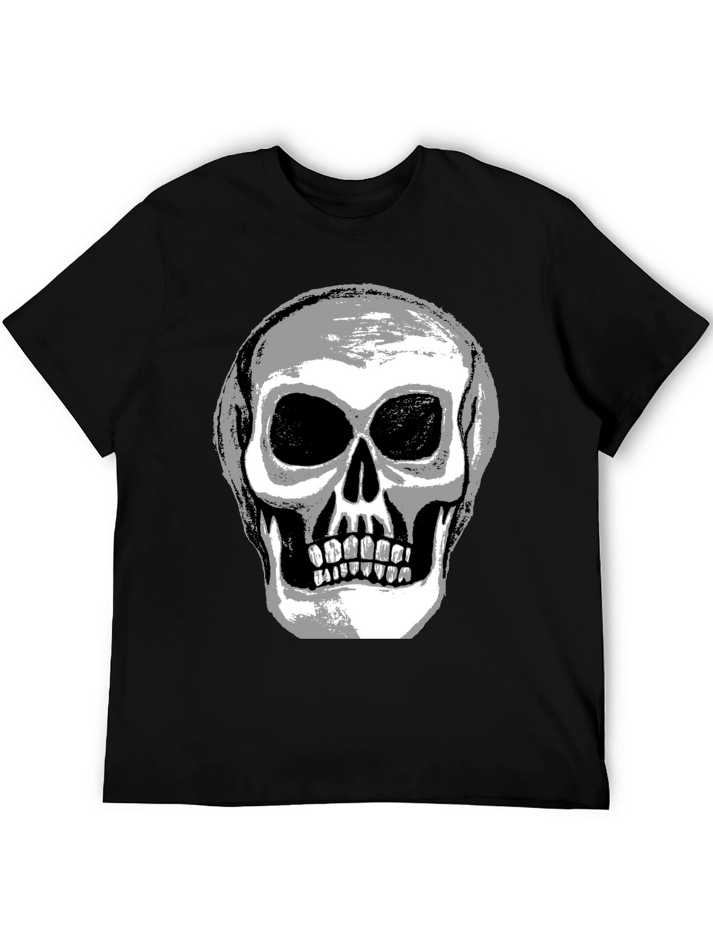 Skull Graphic Tee - Mens Black Cotton T-Shirt