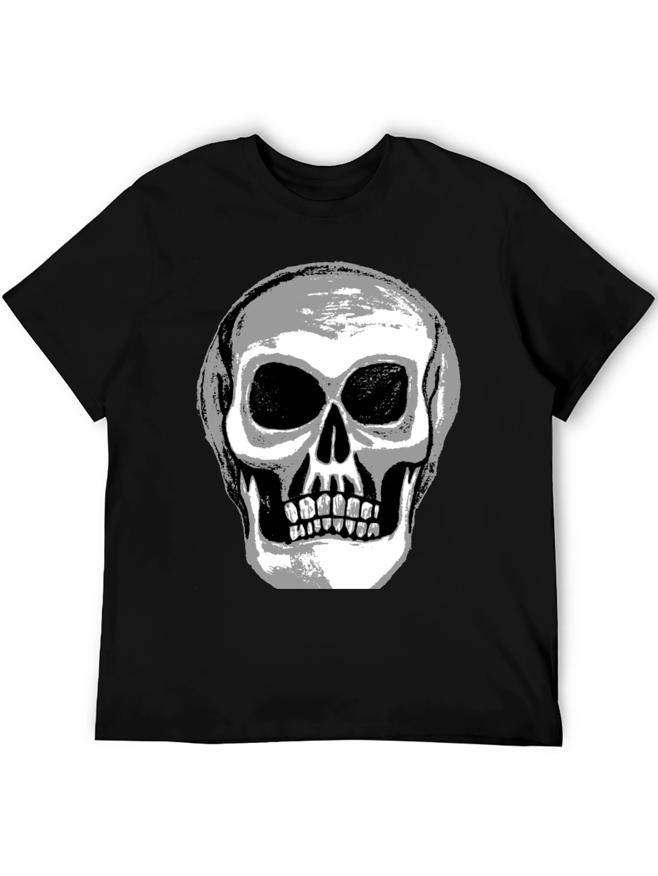 Skull Graphic Tee - Mens Black Cotton T-Shirt