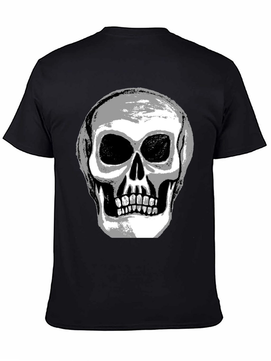 Skull Graphic Tee - Mens Black Cotton T-Shirt