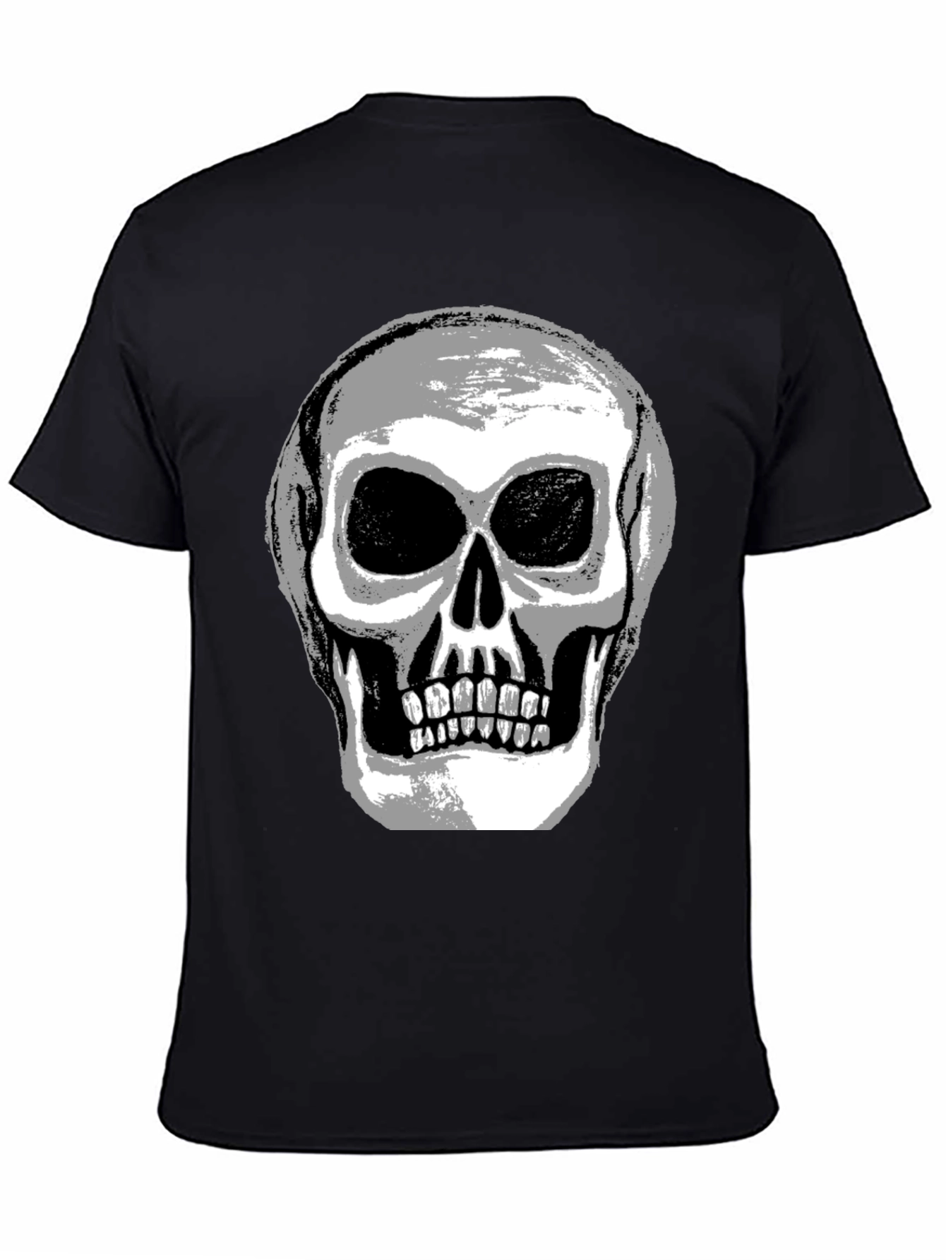 Skull Graphic Tee - Mens Black Cotton T-Shirt