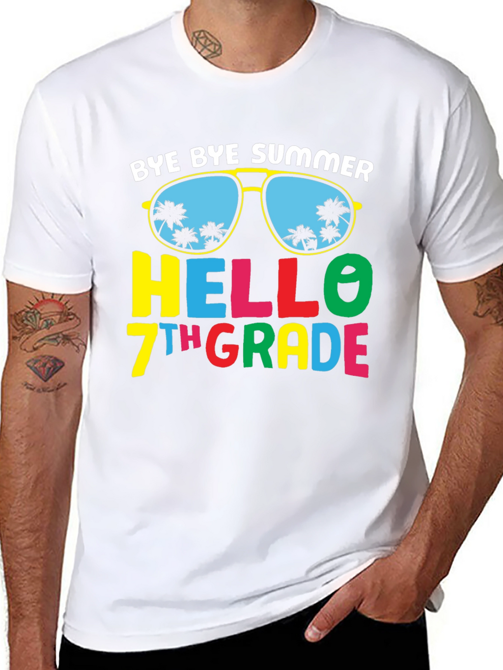 Bye Bye Summer Hello 7th Grade T-Shirt