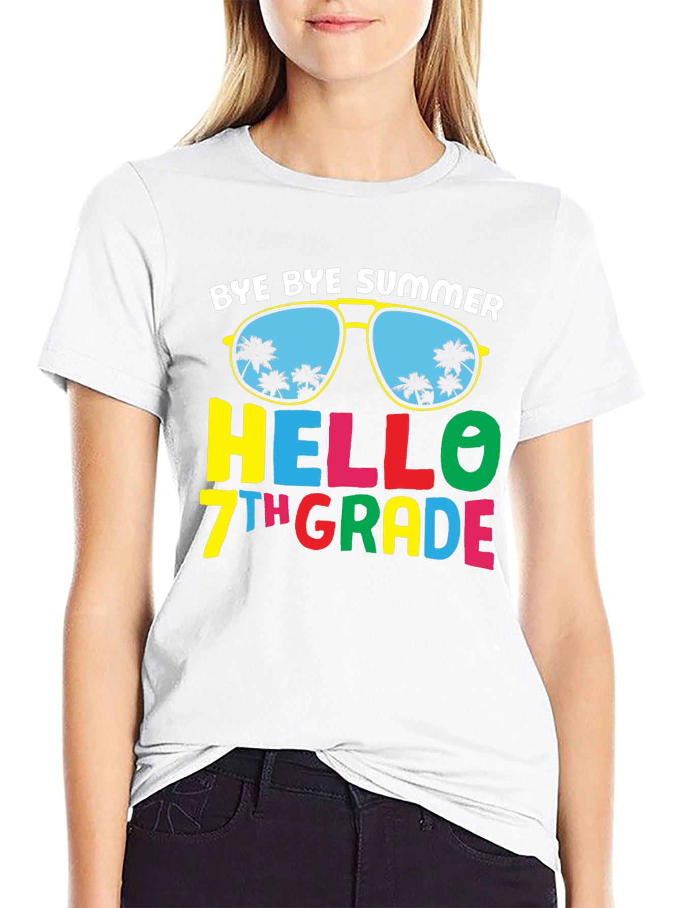 Bye Bye Summer Hello 7th Grade T-Shirt