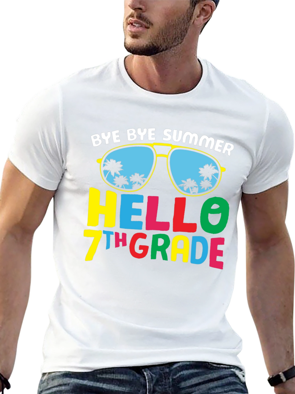 Bye Bye Summer Hello 7th Grade T-Shirt