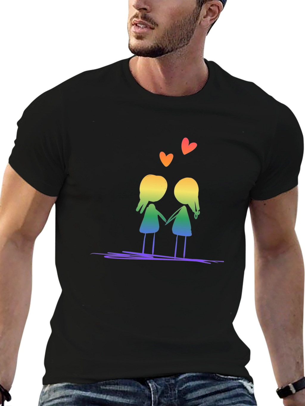 Rainbow Love Tee - Black Pride LGBTQ+ Shirt
