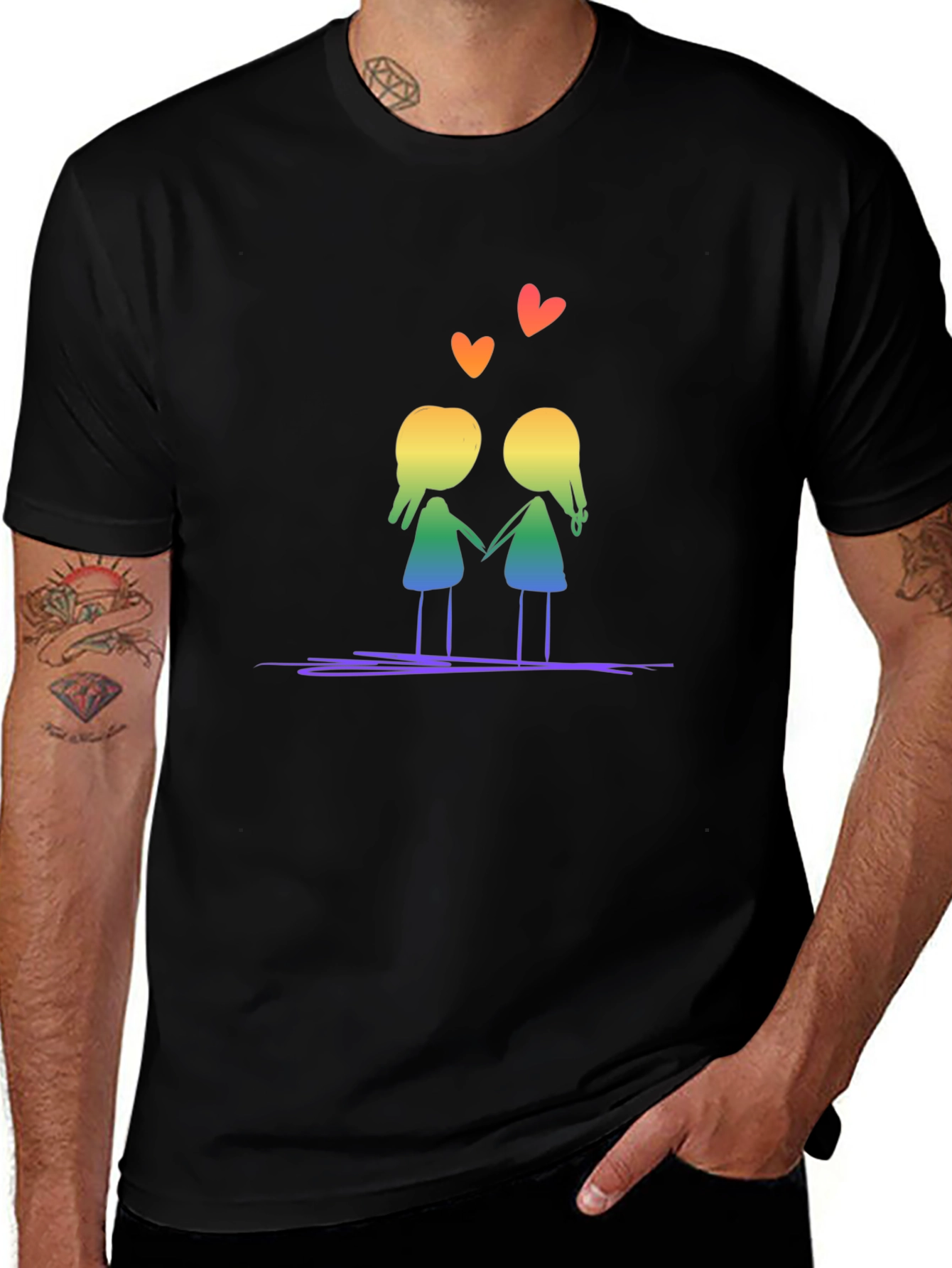 Rainbow Love Tee - Black Pride LGBTQ+ Shirt