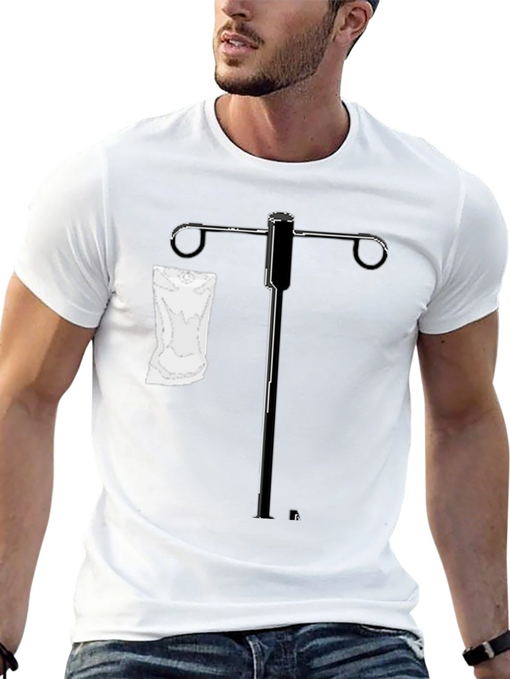 Funny Medical IV Pole T-Shirt