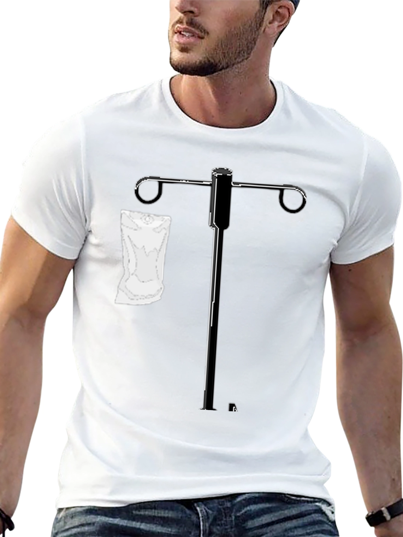 Funny Medical IV Pole T-Shirt