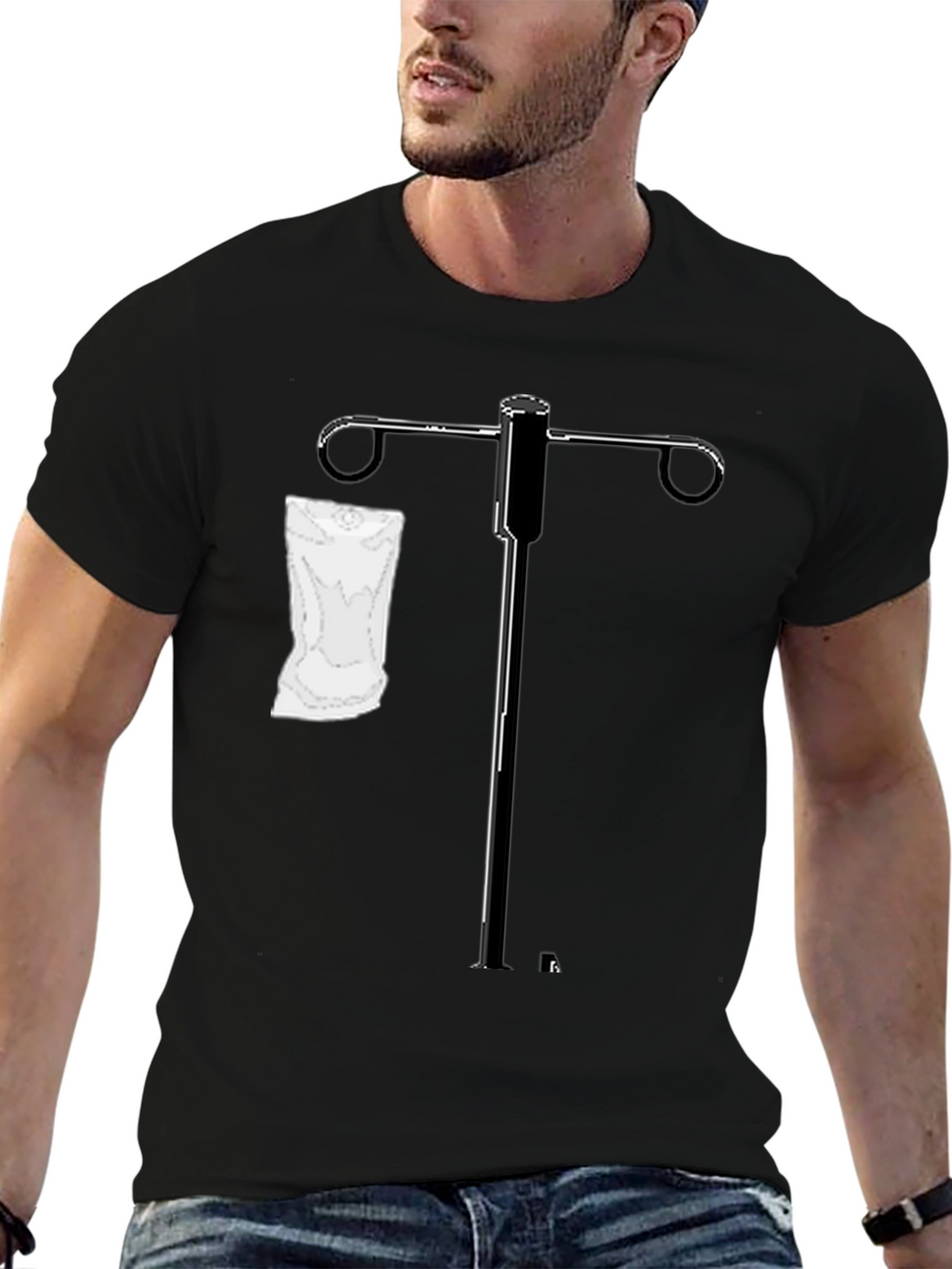 Funny Medical IV Pole T-Shirt
