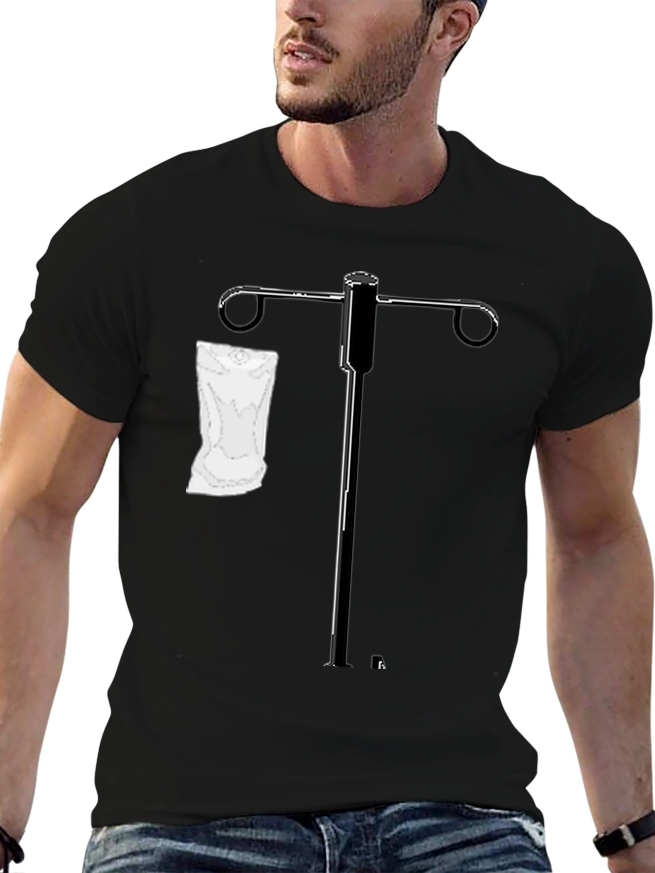 Funny Medical IV Pole T-Shirt