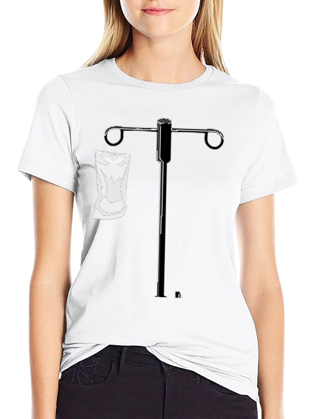 Funny Medical IV Pole T-Shirt