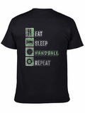 Eat Sleep Handball Repeat Graphic Tee