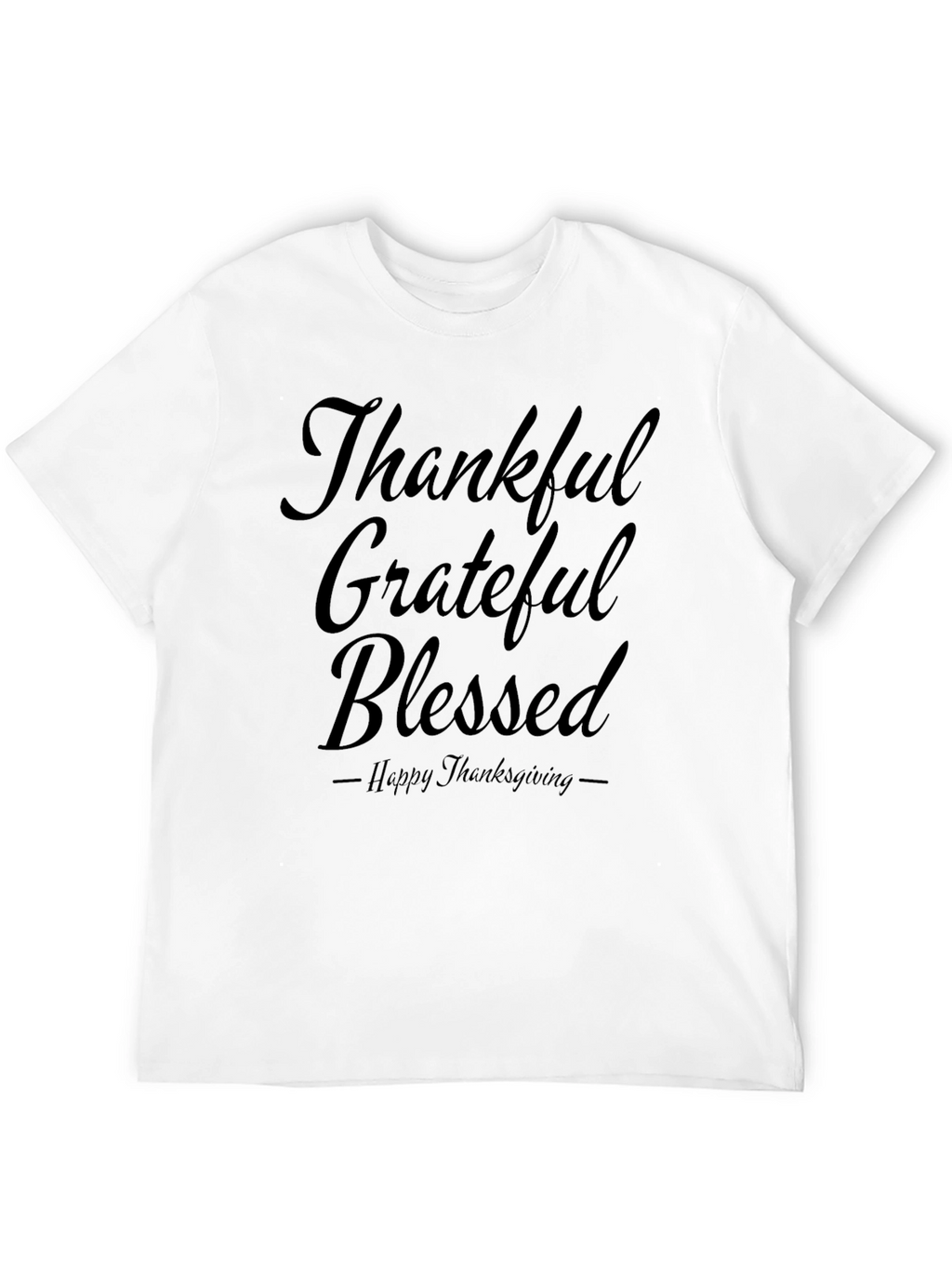 Thankful Grateful Blessed Thanksgiving T-Shirt