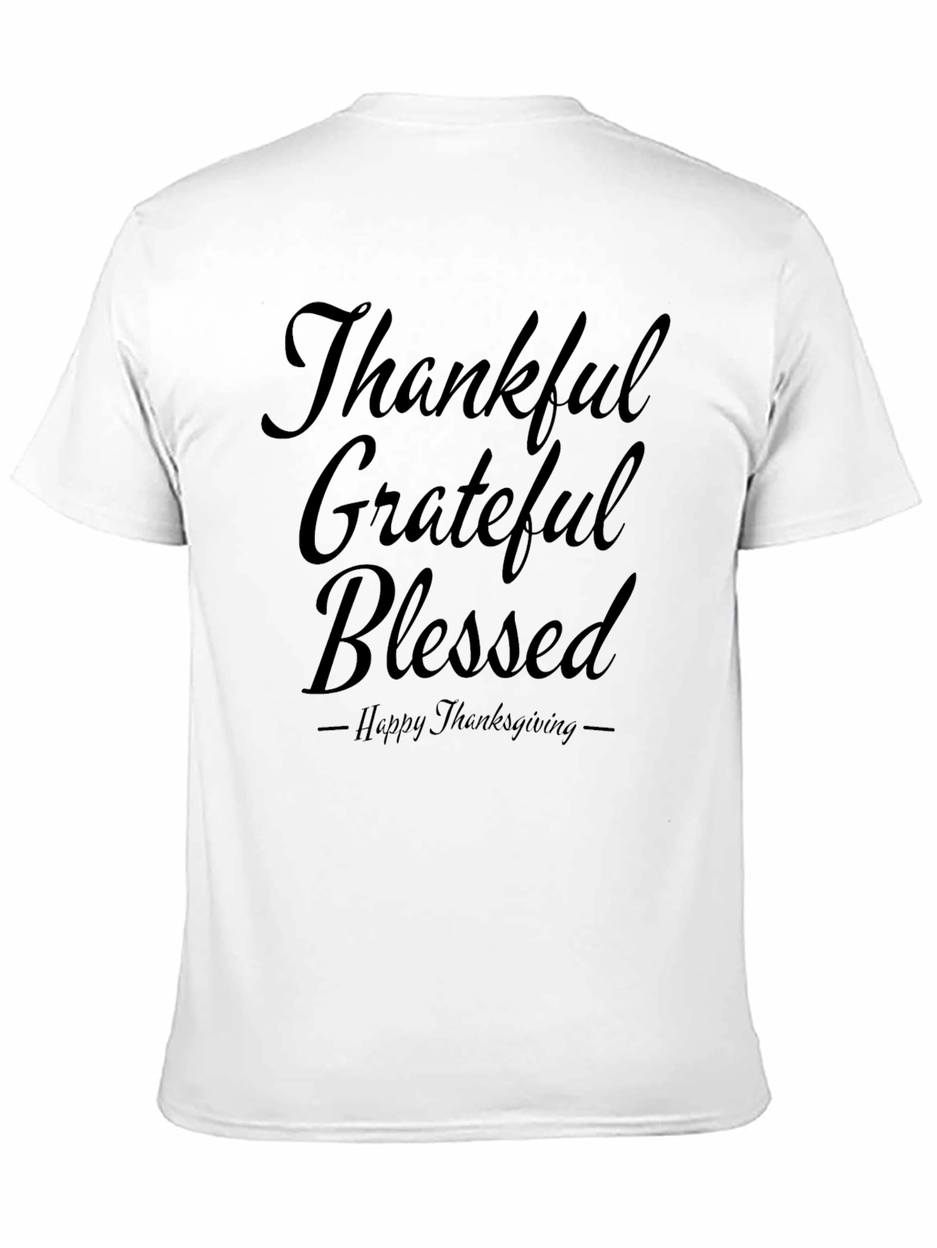 Thankful Grateful Blessed Thanksgiving T-Shirt