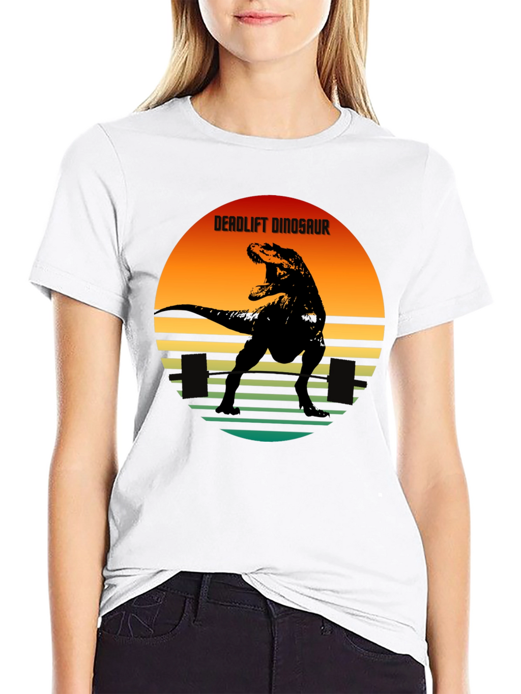 Deadlift Dinosaur Graphic Tee - Black