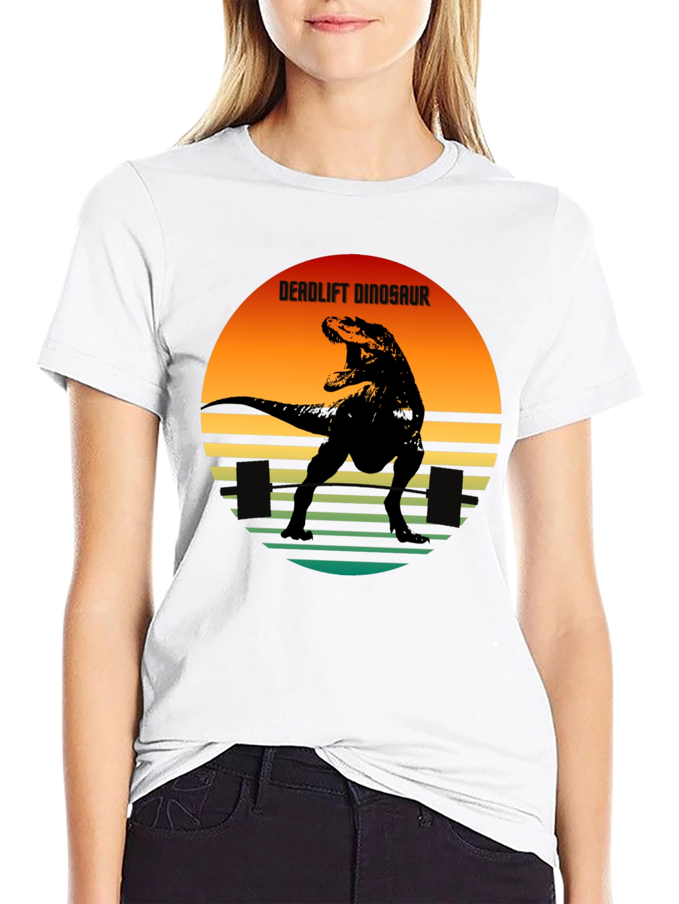 Deadlift Dinosaur Graphic Tee - Black