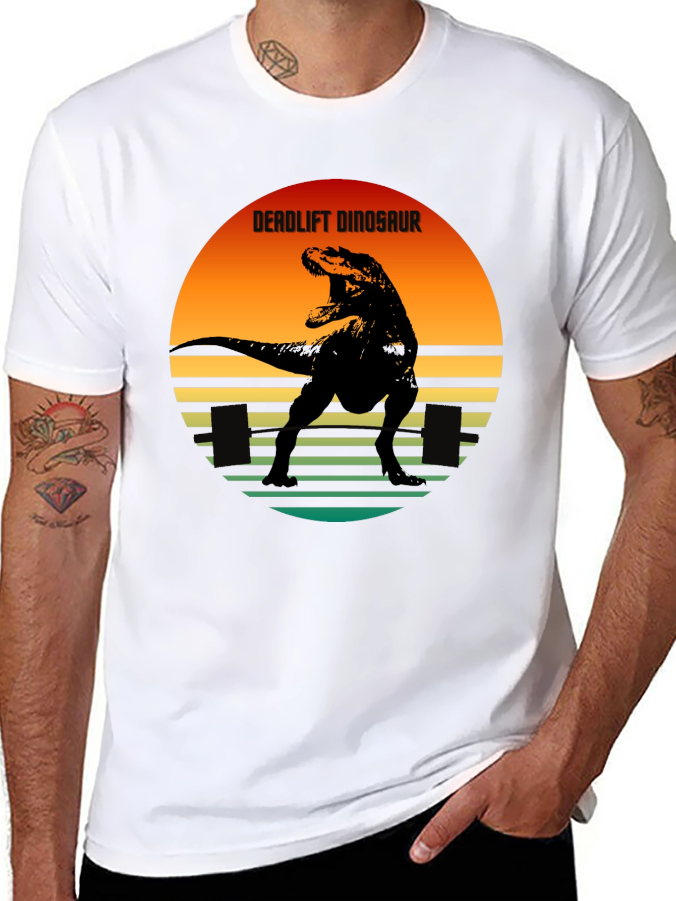 Deadlift Dinosaur Graphic Tee - Black