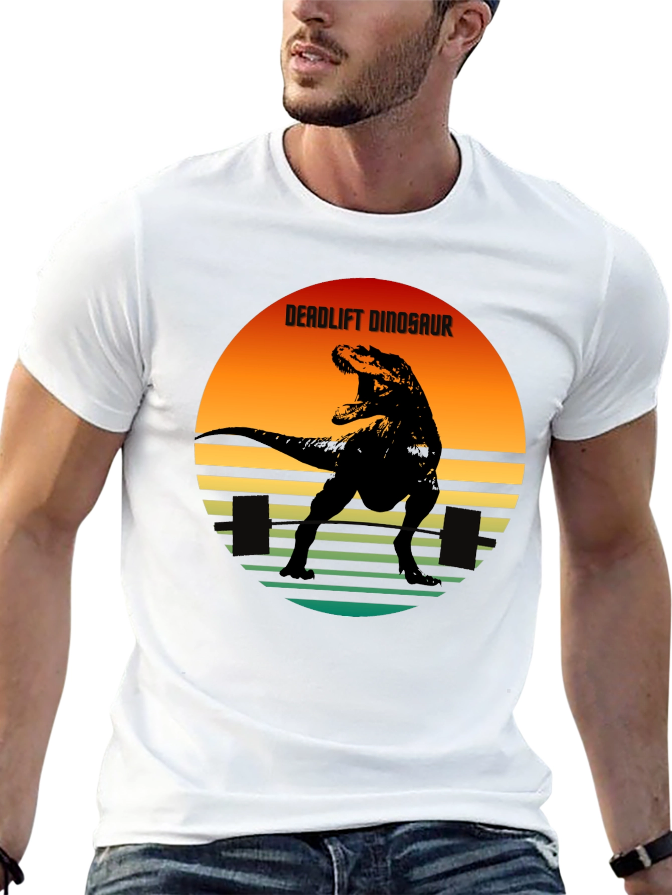 Deadlift Dinosaur Graphic Tee - Black