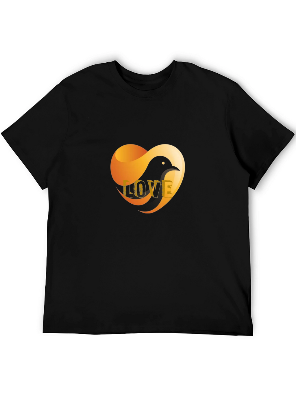 Love Bird Graphic T-Shirt - Stylish Black Tee