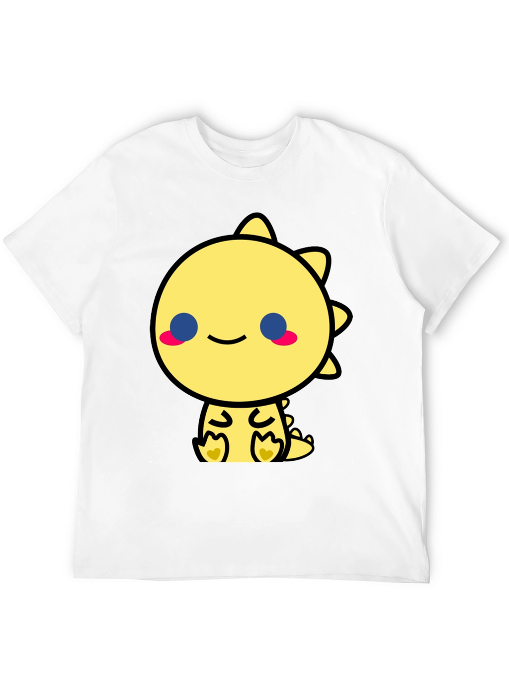 Cute Kawaii Dinosaur Graphic Tee - Black