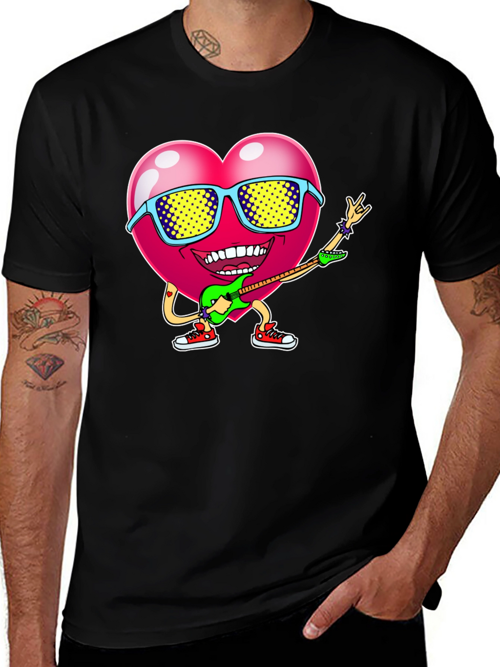Rocking Heart Graphic Tee - Black