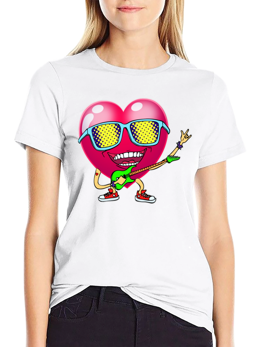 Rocking Heart Graphic Tee - Black