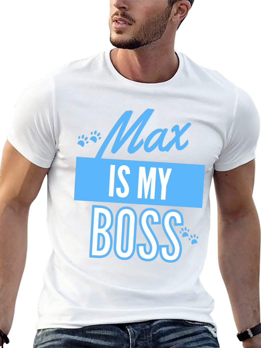 Max Is My Boss Funny Pet T-Shirt