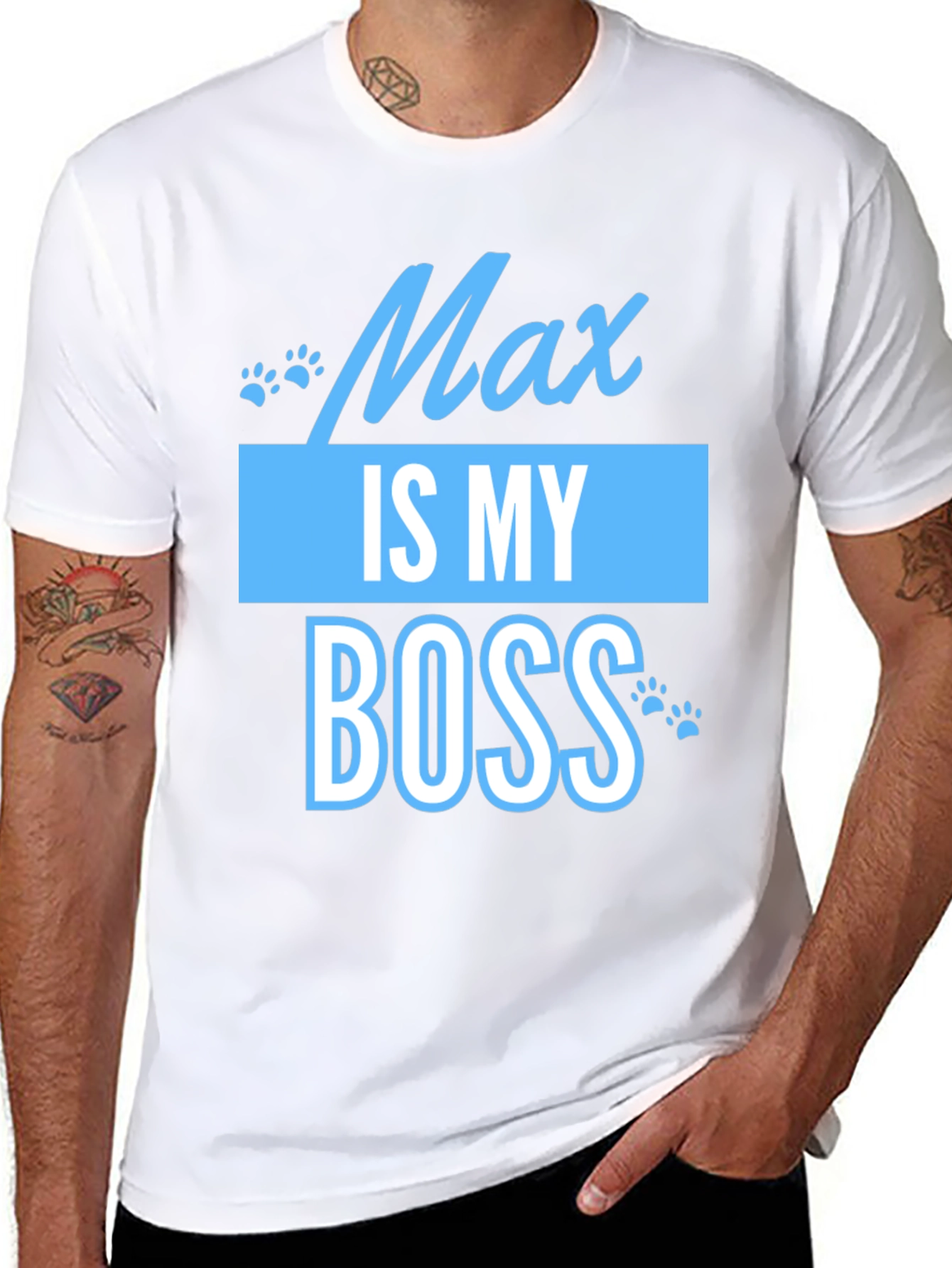 Max Is My Boss Funny Pet T-Shirt