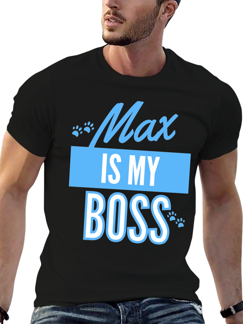 Max Is My Boss Funny Pet T-Shirt