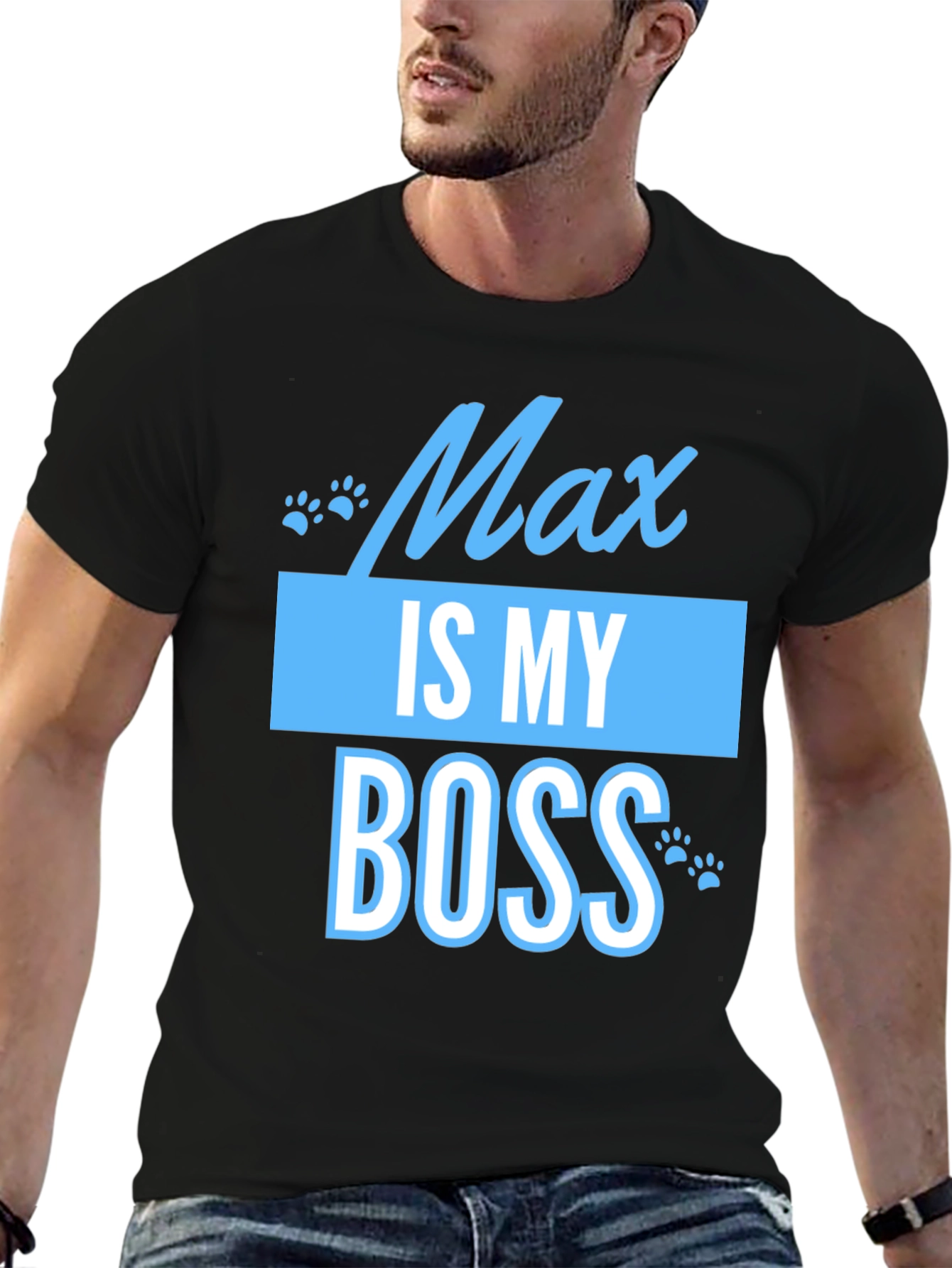 Max Is My Boss Funny Pet T-Shirt