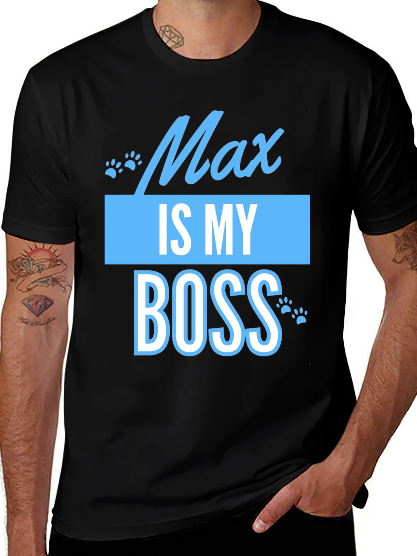 Max Is My Boss Funny Pet T-Shirt