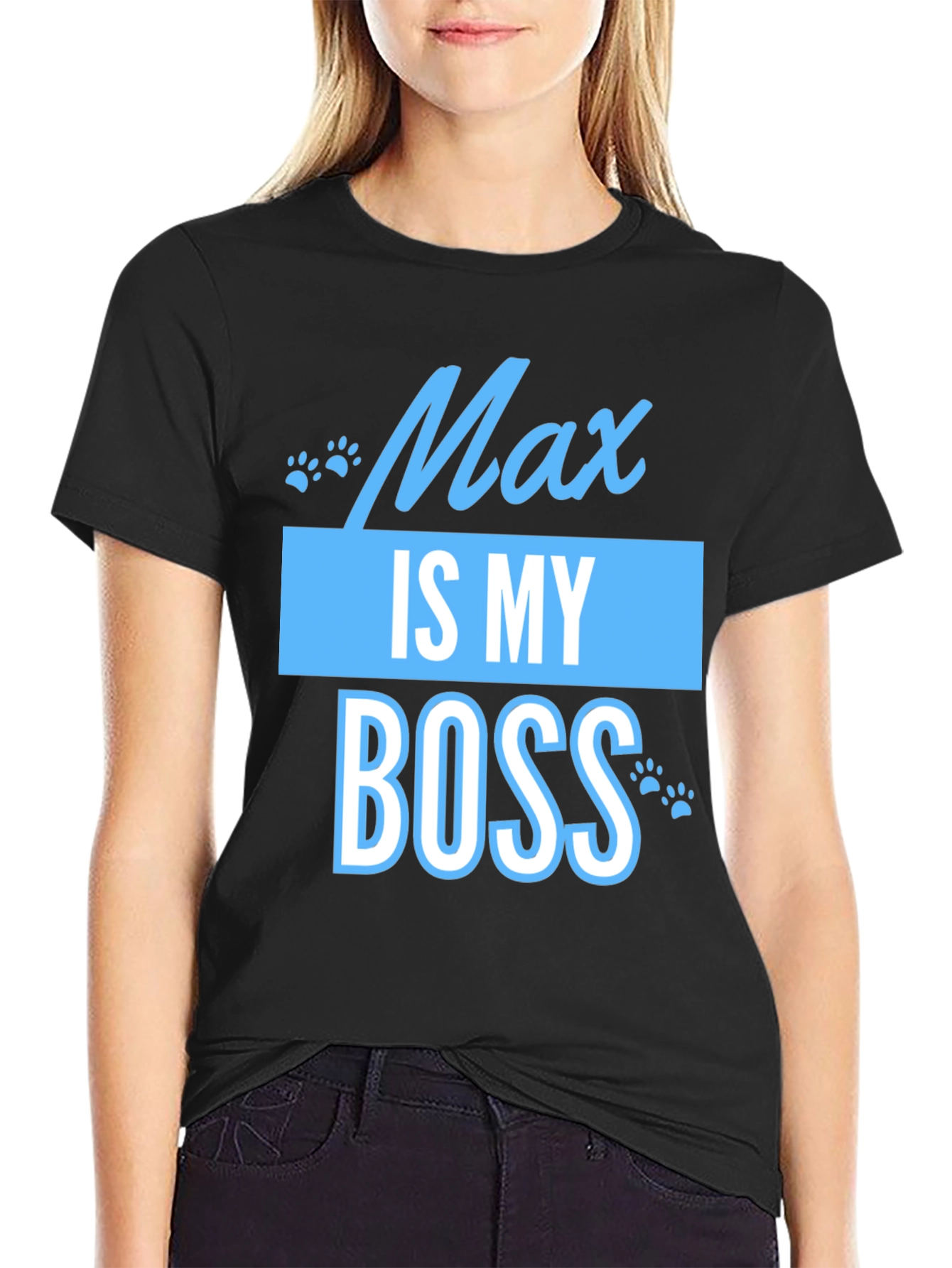 Max Is My Boss Funny Pet T-Shirt