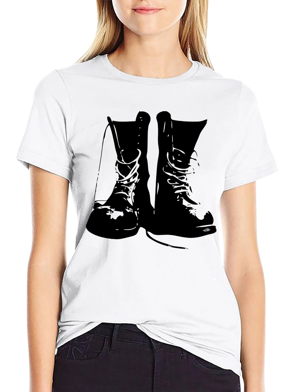 Combat Boots Graphic Tee - Black T-Shirt