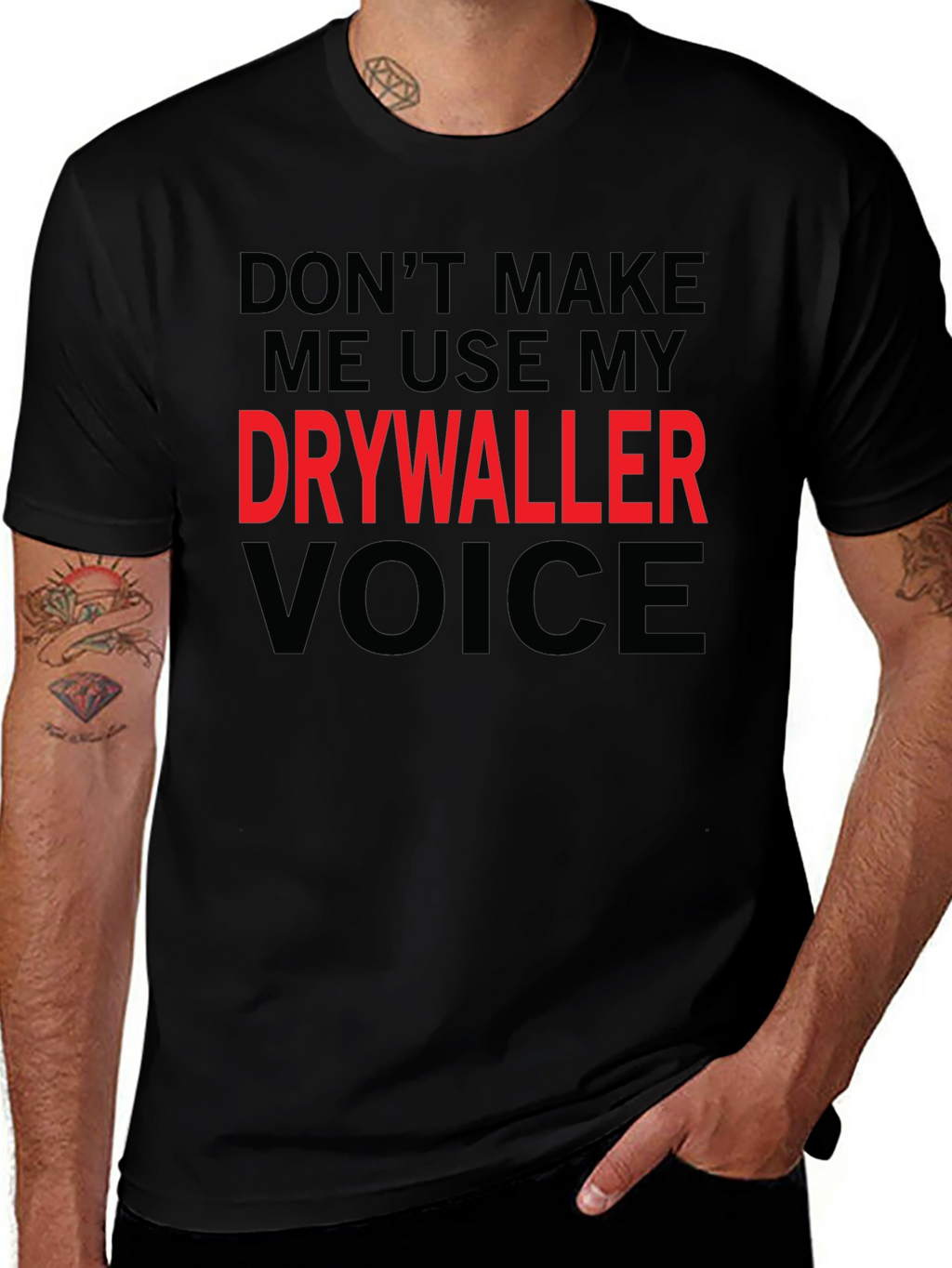 Drywaller Voice T-Shirt - Funny Construction Worker Tee