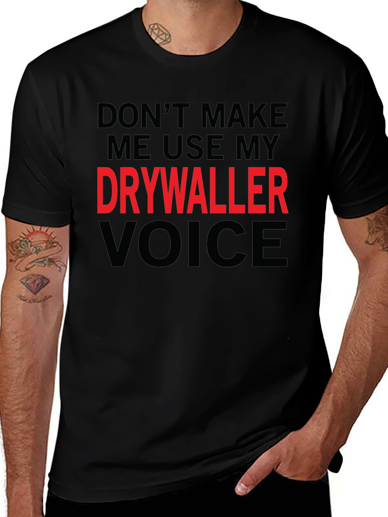 Drywaller Voice T-Shirt - Funny Construction Worker Tee