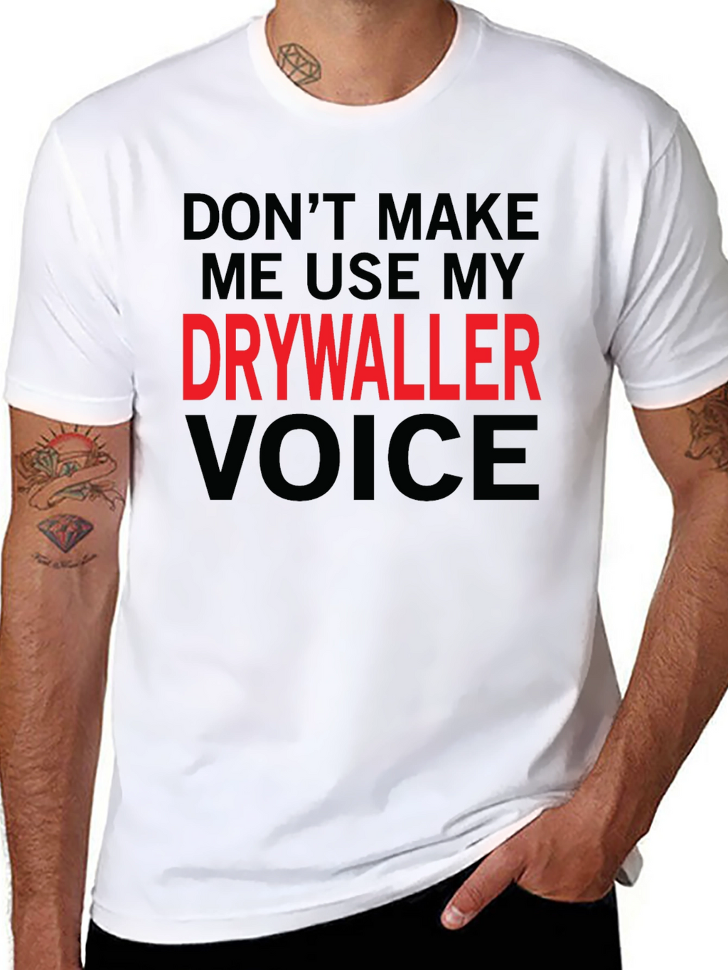 Drywaller Voice T-Shirt - Funny Construction Worker Tee