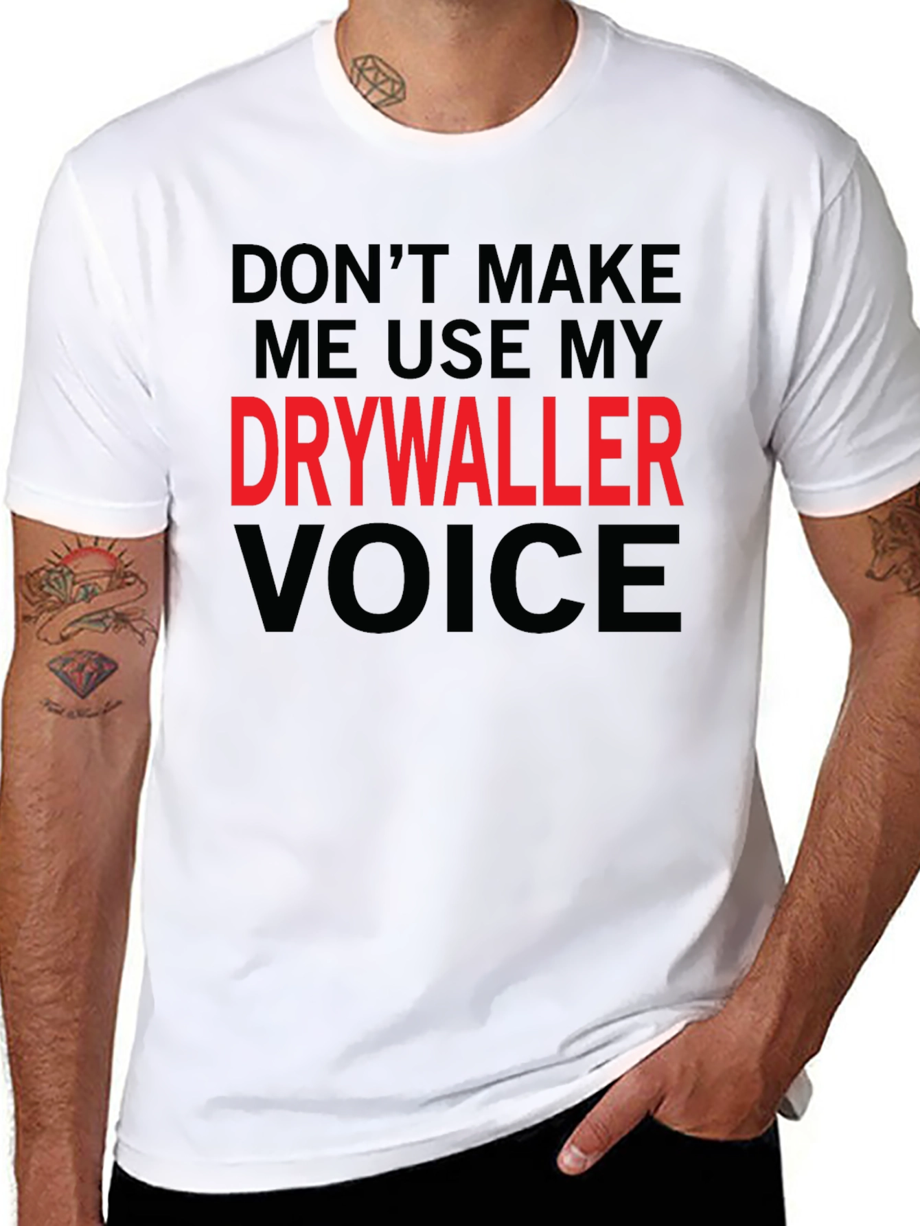 Drywaller Voice T-Shirt - Funny Construction Worker Tee