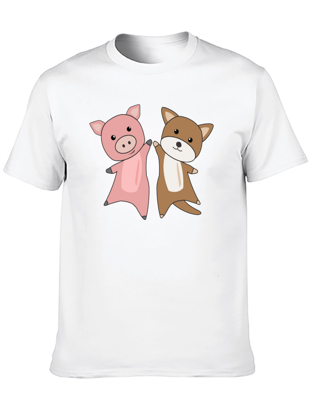 Pig and Dog Cartoon T-Shirt