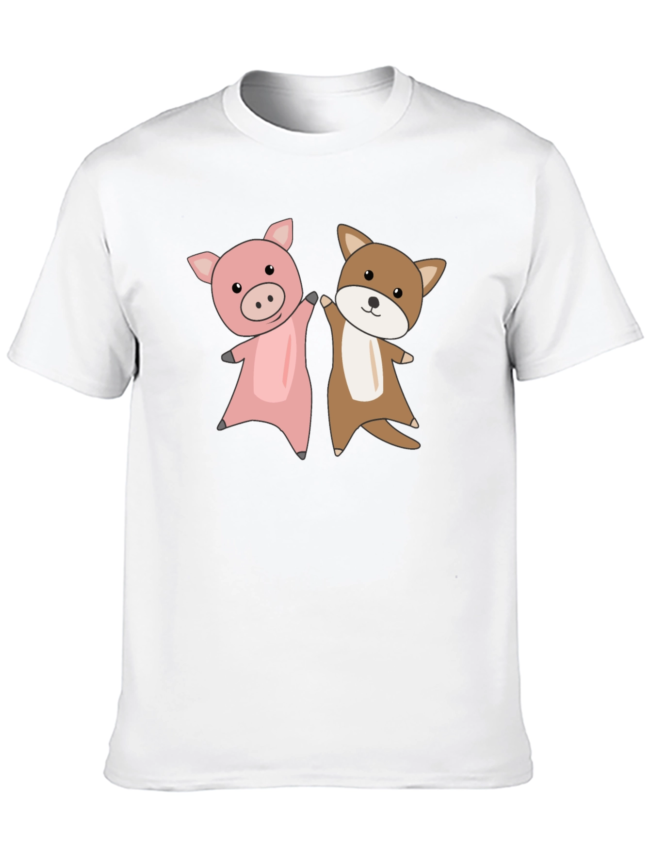 Pig and Dog Cartoon T-Shirt