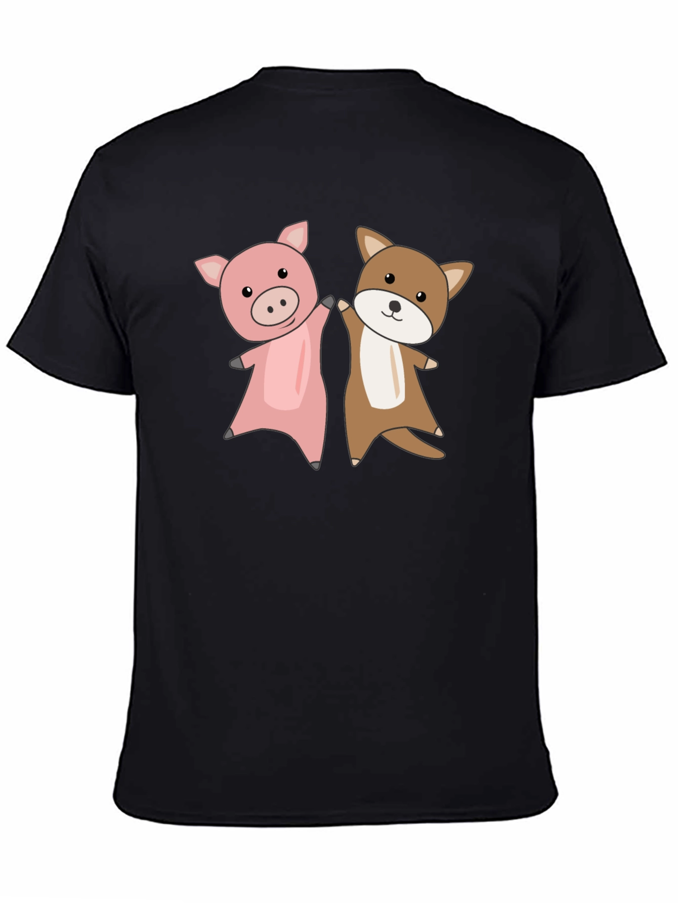 Pig and Dog Cartoon T-Shirt
