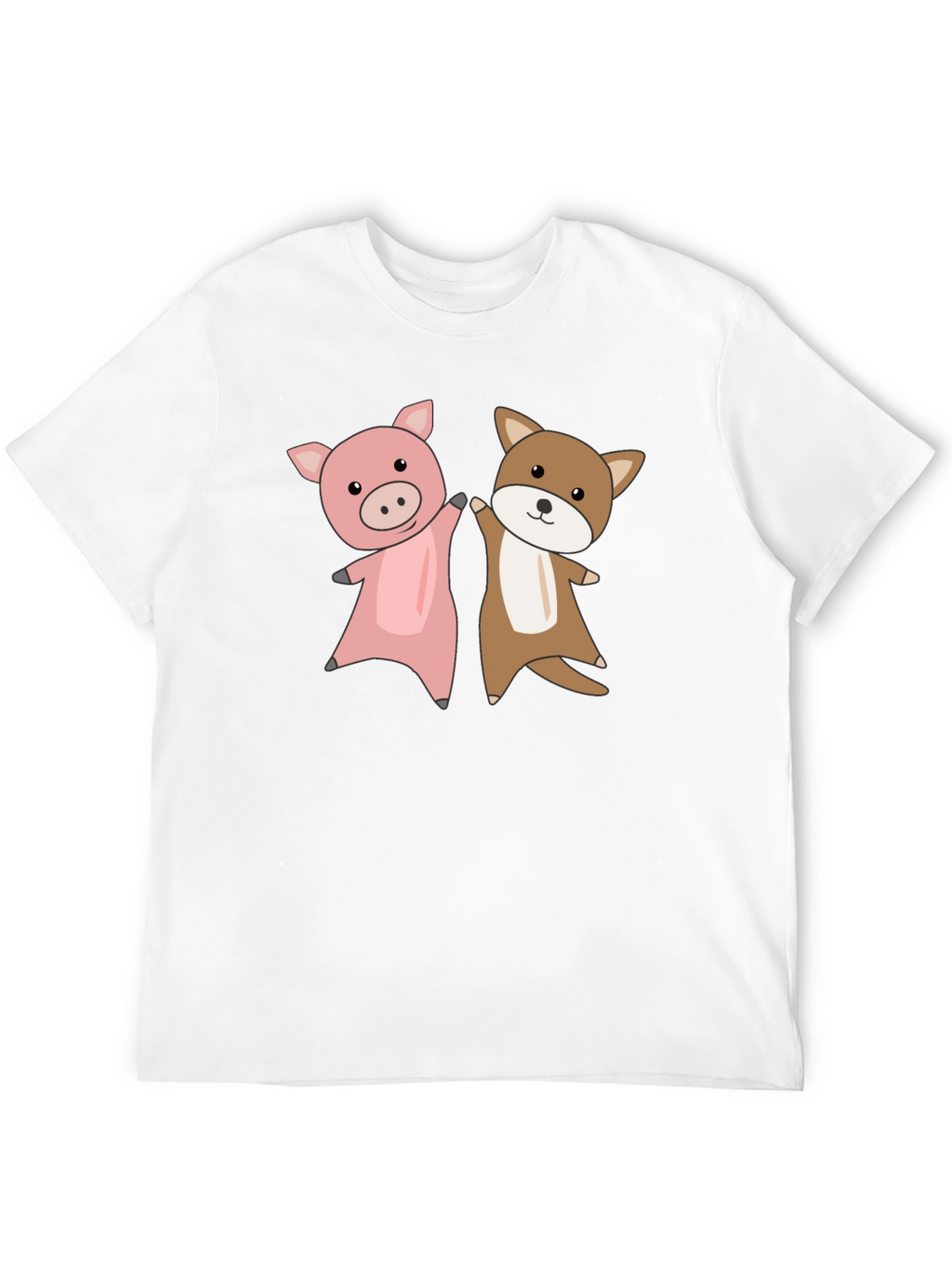 Pig and Dog Cartoon T-Shirt