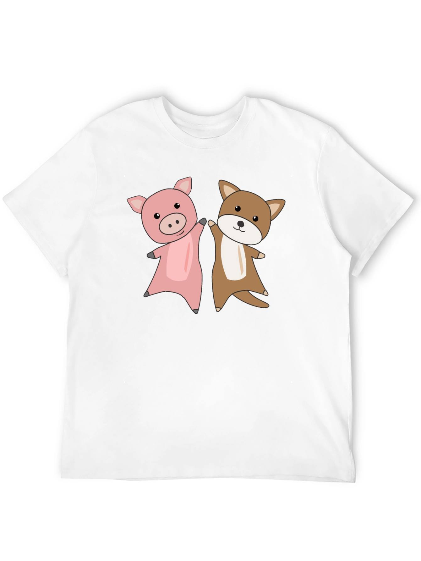 Pig and Dog Cartoon T-Shirt